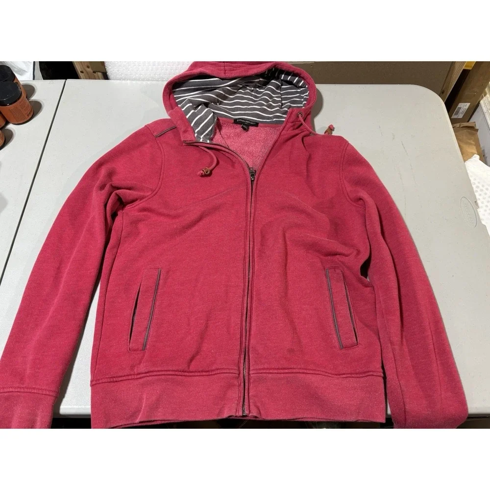 Banana Republic Hoodie Activewear Men Medium Full Zip Red -‎ M